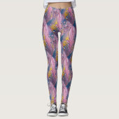 Blauer Rosa Blasen Leggings (Vorderseite)