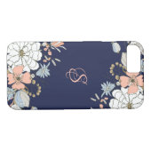 Blauer Rosa Blau Personalisiert Case-Mate iPhone Hülle (Rückseite (Horizontal))