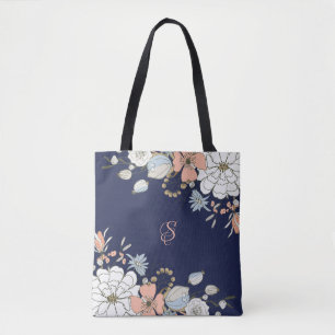 Blauer Rosa Blau Personalisiert Tasche