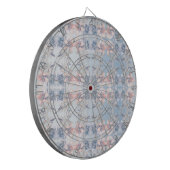 Blauer Rosa Blume Dartboard Dartscheibe (Vorderseite Links)