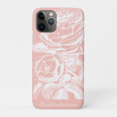 Blauer Rosa Blumenstrauch Personalisiert Case-Mate iPhone Hülle (Rückseite)