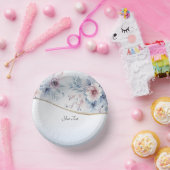 Blauer Rosa Blütenfarbe Pappteller (Party)