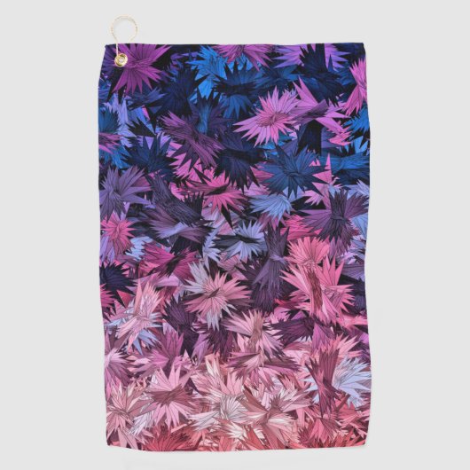 Blauer Rosa Bonbons Golfhandtuch (Vorderseite)