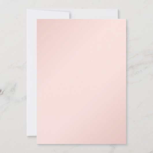 Blauer Rosa Brautparty Einladung (Rückseite)