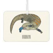 Blauer Rosa-Cartoon Autolufterfrischer (Vorderseite)