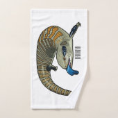 Blauer Rosa-Cartoon Badhandtuch Set (Handtuch)