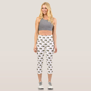 Blauer Rosa-Cartoon Capri Leggings