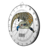 Blauer Rosa-Cartoon Dartscheibe (Vorderseite rechts)