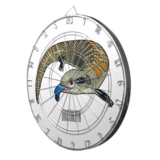 Blauer Rosa-Cartoon Dartscheibe (Vorderseite rechts)