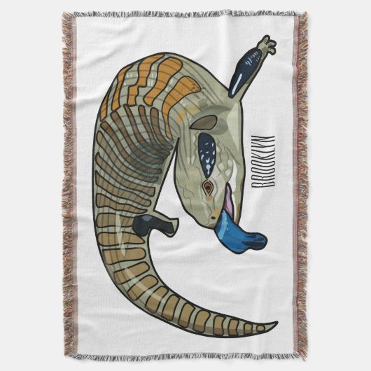 Blauer Rosa-Cartoon Decke (Vorderseite Vertikal)