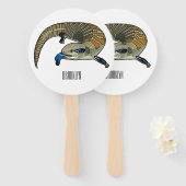 Blauer Rosa-Cartoon Fächer (Vorne und Hinten)