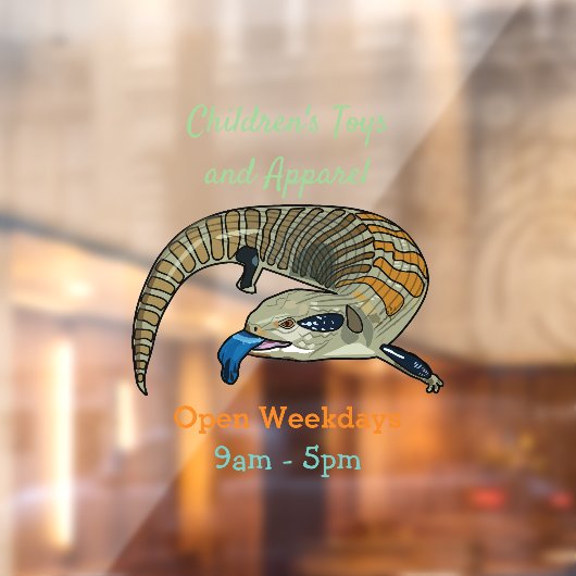 Blauer Rosa-Cartoon Fensteraufkleber (Blatt 2)