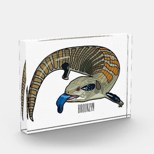 Blauer Rosa-Cartoon Fotoblock (Links)