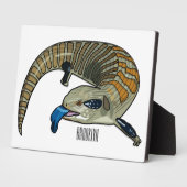 Blauer Rosa-Cartoon Fotoplatte (Seite)