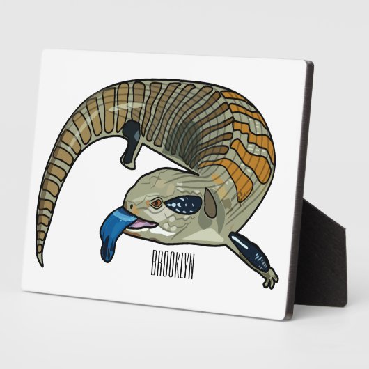 Blauer Rosa-Cartoon Fotoplatte (Seite)