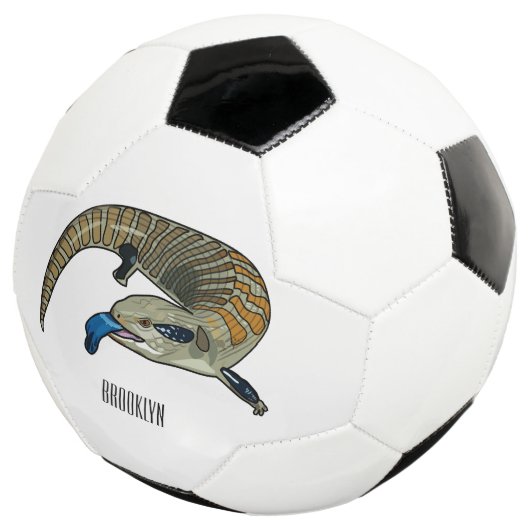 Blauer Rosa-Cartoon Fußball (Dreiviertel)