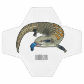 Blauer Rosa-Cartoon Fußball (Flach)