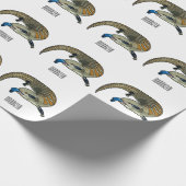 Blauer Rosa-Cartoon Geschenkpapier (Ecke)