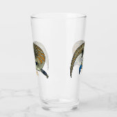 Blauer Rosa-Cartoon Glas (Links)