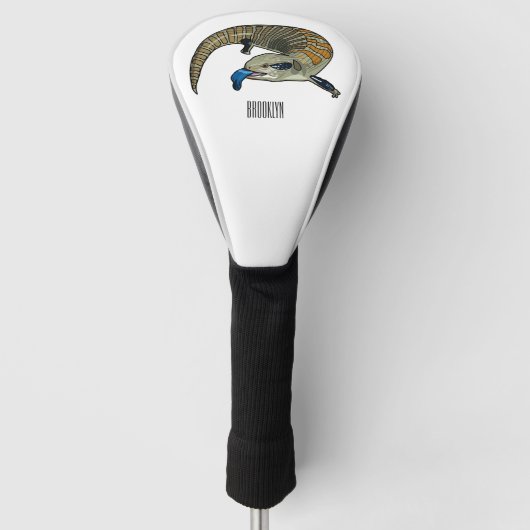 Blauer Rosa-Cartoon Golf Headcover (Vorderseite)