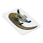 Blauer Rosa-Cartoon Magnet (Rechte Seite)