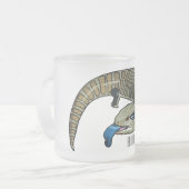 Blauer Rosa-Cartoon Mattglastasse (Vorderseite Links)