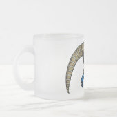 Blauer Rosa-Cartoon Mattglastasse (Links)