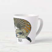 Blauer Rosa-Cartoon Milchtasse (Rechte Ecke)