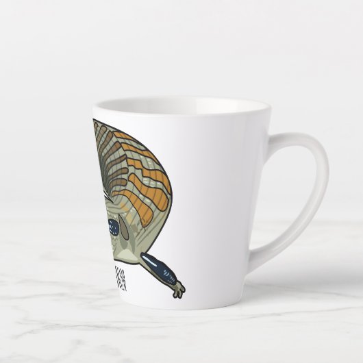 Blauer Rosa-Cartoon Milchtasse (Rechts)