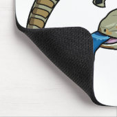 Blauer Rosa-Cartoon Mousepad (Ecke)