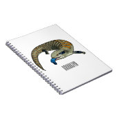 Blauer Rosa-Cartoon Notizblock (Rechte Seite)