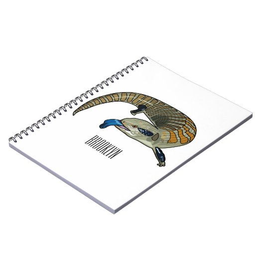 Blauer Rosa-Cartoon Notizblock (Linke Seite)