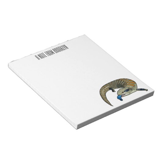 Blauer Rosa-Cartoon Notizblock (angewinkelt)