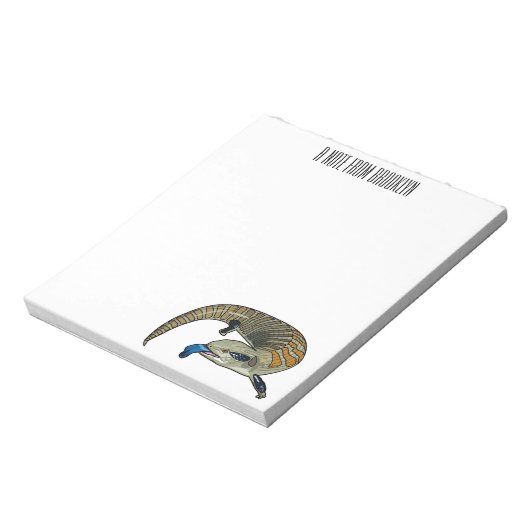 Blauer Rosa-Cartoon Notizblock (Rotiert)