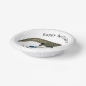 Blauer Rosa-Cartoon Pappteller (Gewinkelt)