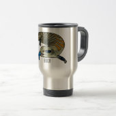 Blauer Rosa-Cartoon Reisebecher (VorderseiteRechts)