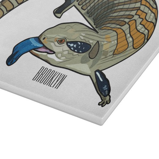 Blauer Rosa-Cartoon Schneidebrett (Ecke)