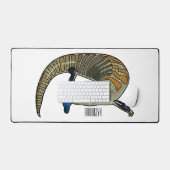 Blauer Rosa-Cartoon Schreibtischunterlage (Tastatur & Maus)