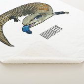 Blauer Rosa-Cartoon Sherpadecke (3/4)