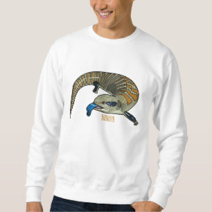 Blauer Rosa-Cartoon Sweatshirt