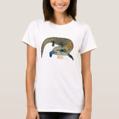 Blauer Rosa-Cartoon T-Shirt (Vorderseite)