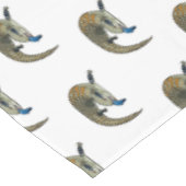 Blauer Rosa-Cartoon Tischdecke (Schrägansicht)