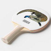 Blauer Rosa-Cartoon Tischtennis Schläger (Vorderseite)