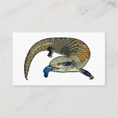 Blauer Rosa-Cartoon Visitenkarte (Rückseite)