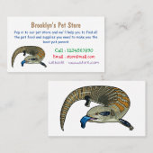 Blauer Rosa-Cartoon Visitenkarte (Vorne/Hinten)