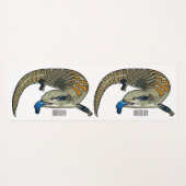 Blauer Rosa-Cartoon Yogamatte (Rückseite (Horizontal))