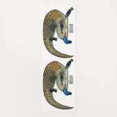 Blauer Rosa-Cartoon Yogamatte (Rückseite)