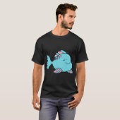 blauer rosa Fisch T-Shirt (Vorne ganz)