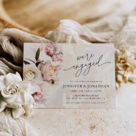 Blauer Rosa florale Engagement Party Einladung