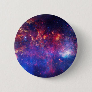 Blauer rosa Galaxie-Nebelfleck spielt Button